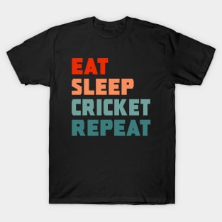 Eat Sleep Cricket Repeat T-Shirt